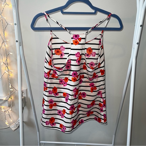 J Crew Floral Striped Tank Top - Picture 3 of 5